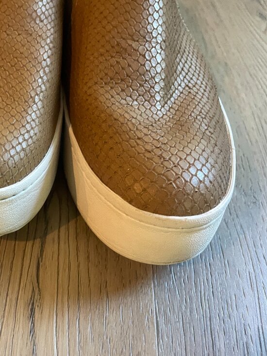 Vince Men\'s Leather Brown Diamond Pattern Loafer Shoes 9M Slip-on! main image 9